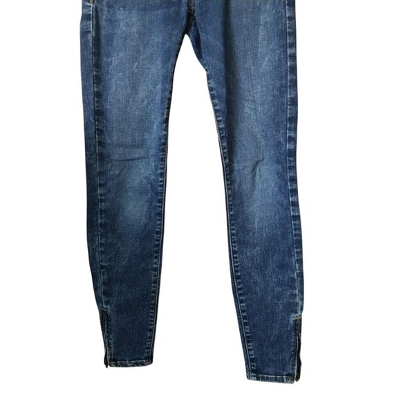 American Eagle Size 0 Super Stretch Jeggings Leg Zip Denim Skinny Casual - Picture 3 of 4